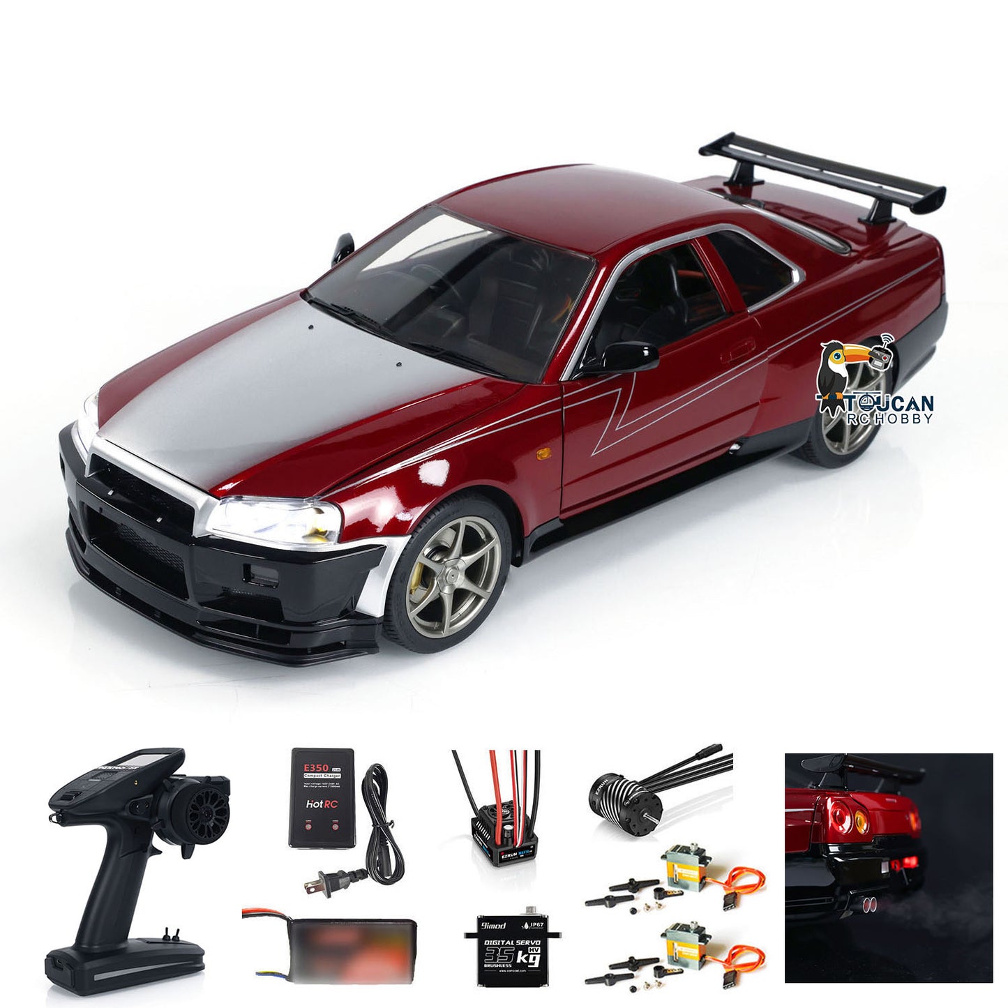 IN STOCK Capo 1/8 4x4 R34 4WD RC Roadster Racing Car Metal Radio Control Drift Vehicle RTR High Speed Top Quality Customized Painting