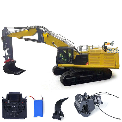 374 UHD 1/14 RC Hydraulic Demolition Excavator 3-section Boom RTR Digger Model Flysky PL18EV Sound Light System