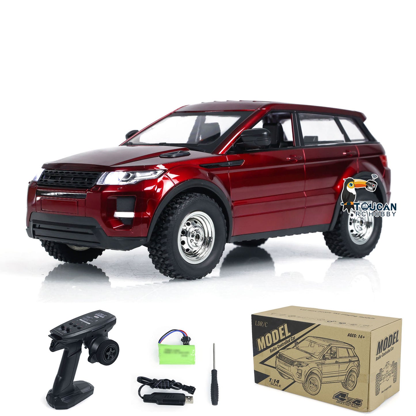 LDRC 4x4 1/14 RC Crawler Climbing Car 4WD Radio Controlled Off-road Vehicles DIY Hobby Model LD1299 RTR Light System