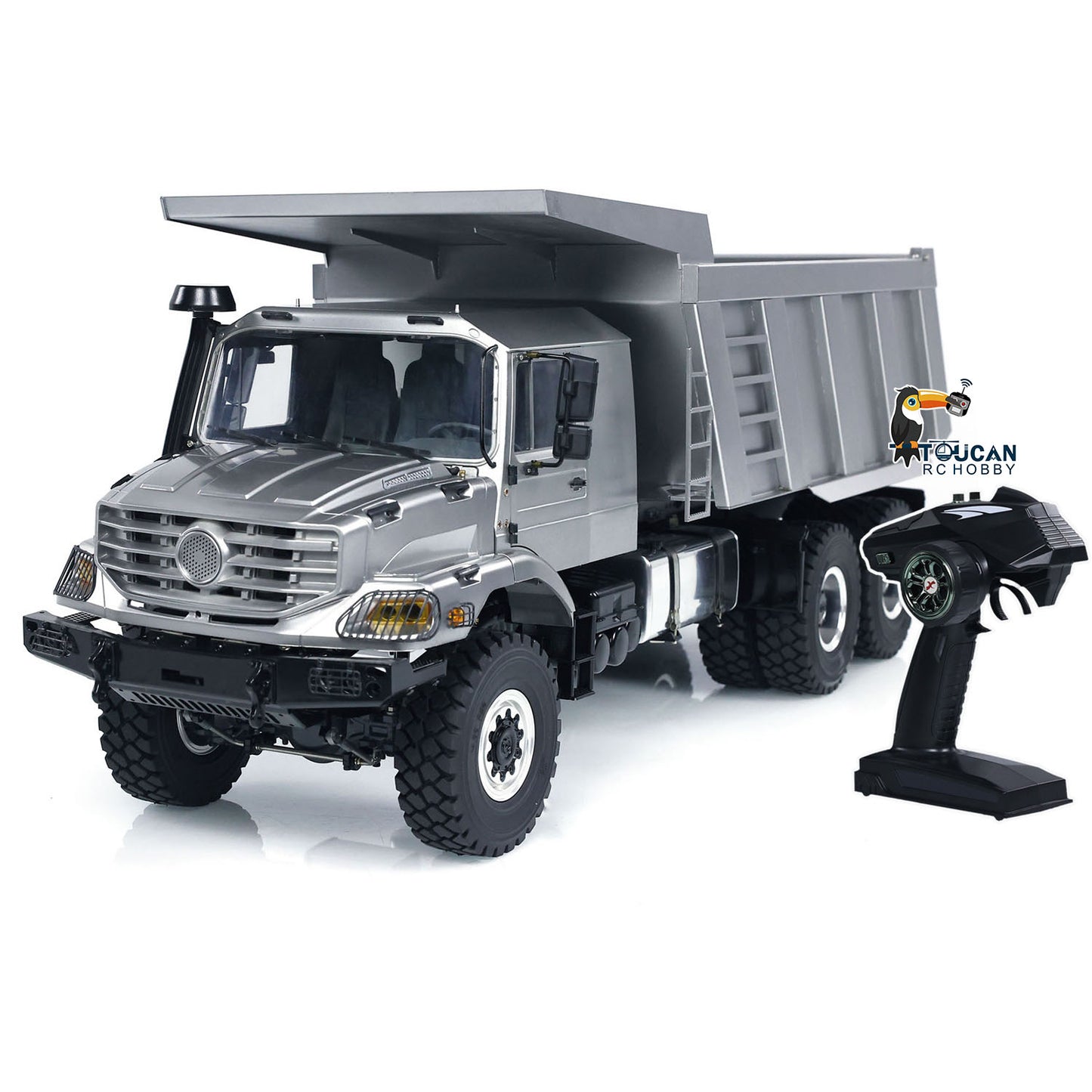 JDM 180 1/14 6x6 RC Hydraulic Dumper Truck Metal Remote Control Tipper Car Hobby Model Toy Gift for Children Adults