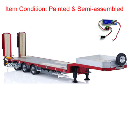 IN STOCK 1/14 Metal 3-Axle CNC Trailer UEBC for RC Tractor Truck Cars Remote Controlled Trucks Construction Vehicles Hobby Models