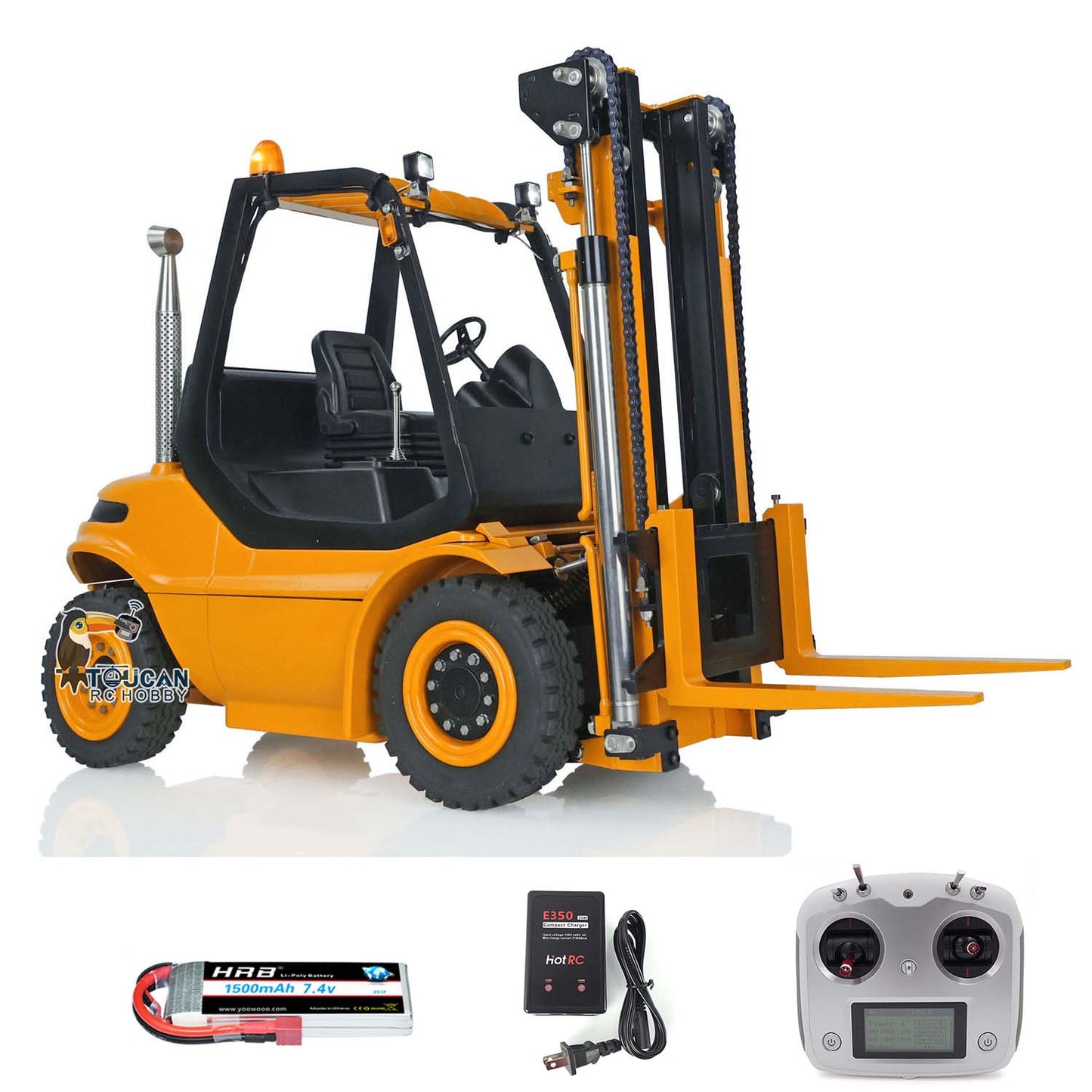 US STOCK LESU Hydraulic RC Forklift Truck 1/14 Radio Control Transfer Car Linde RTR Truck