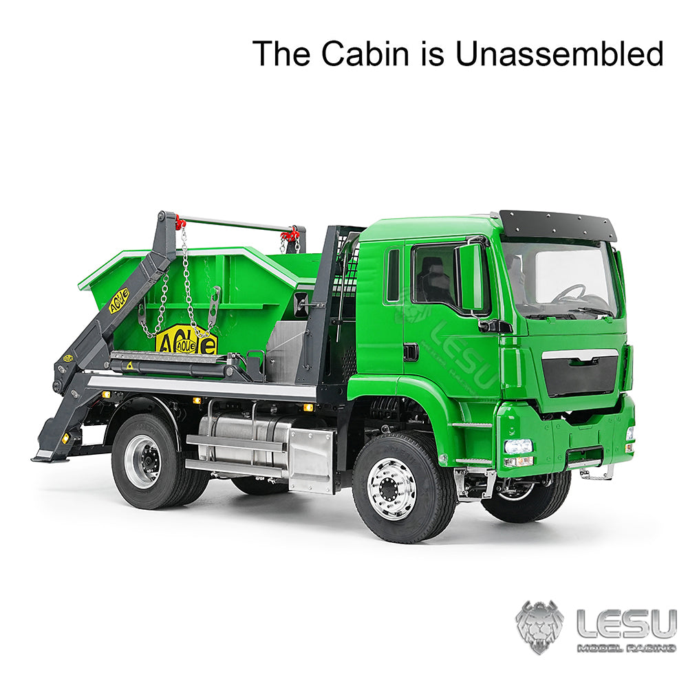 LESU 4X4 1/14 RC Hydraulic Swing Arm Garbage Truck Skip Loader TGS Paintied Car Unassembled KIT Simulation Vehicle Model DIY