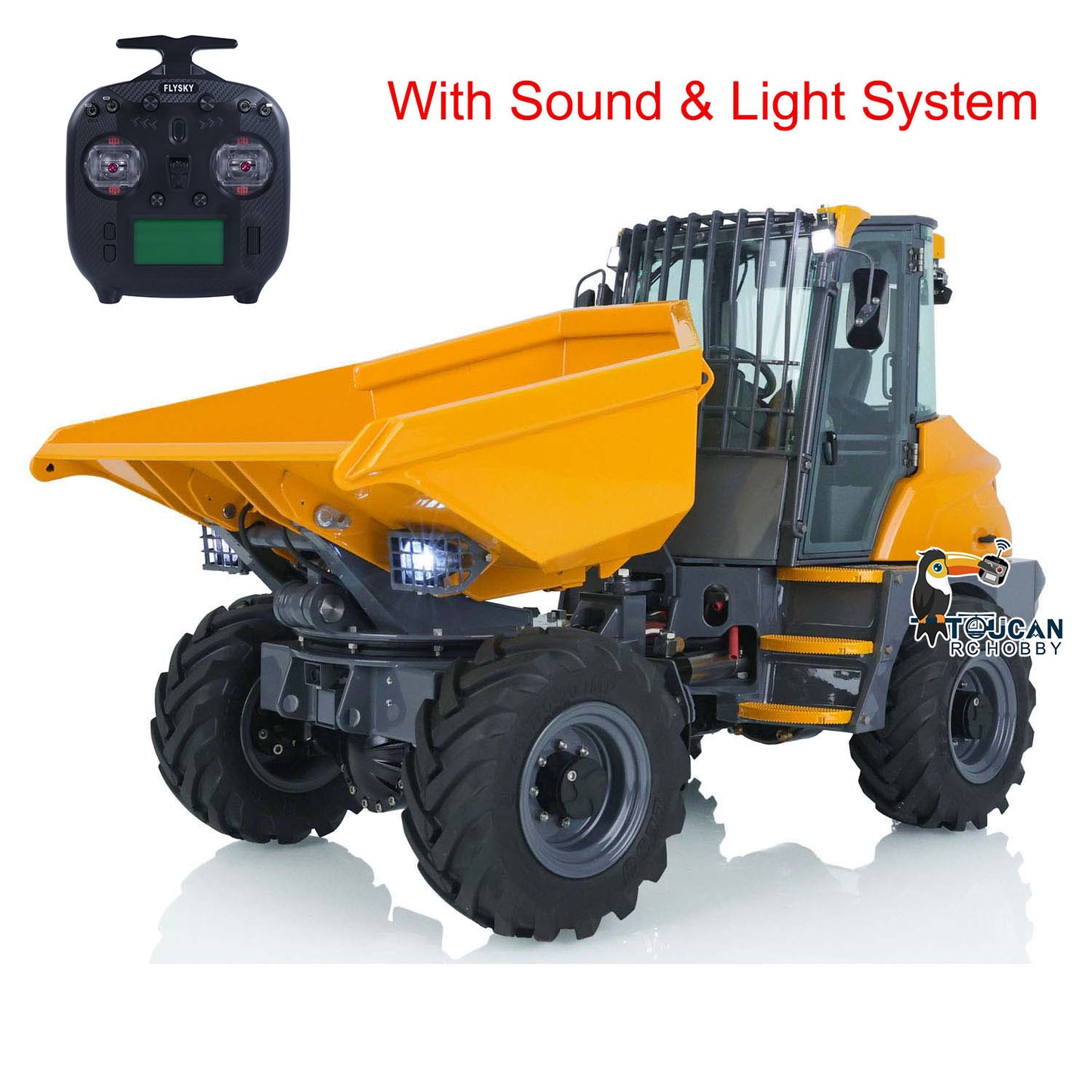 LESU 1/14 4X4 Painted AOUE 6MDX Metal Articulated Remote Controlled Hydraulic Dumper Truck Tipper Car ESC PNP Motor