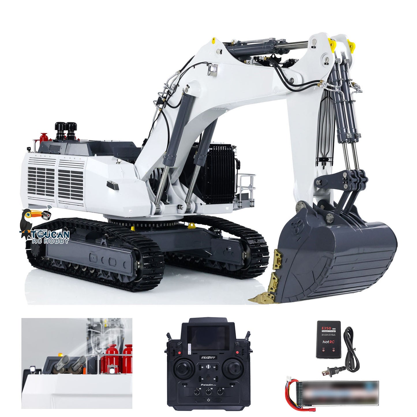 1/14 LESU RC Hydraulic Excavator AOUE 9150 Remote Control Heavy Duty Backhoe Shovel Painted and Assembled 1040*415*470mm