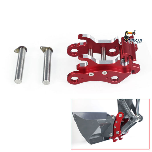 Metal Manual Quick Release Coupler Bucket Upgrade Parts Hydraulic System Pump Reversing Valve for 1:14 RC Hydraulic 3 Arms Excavator EC160E