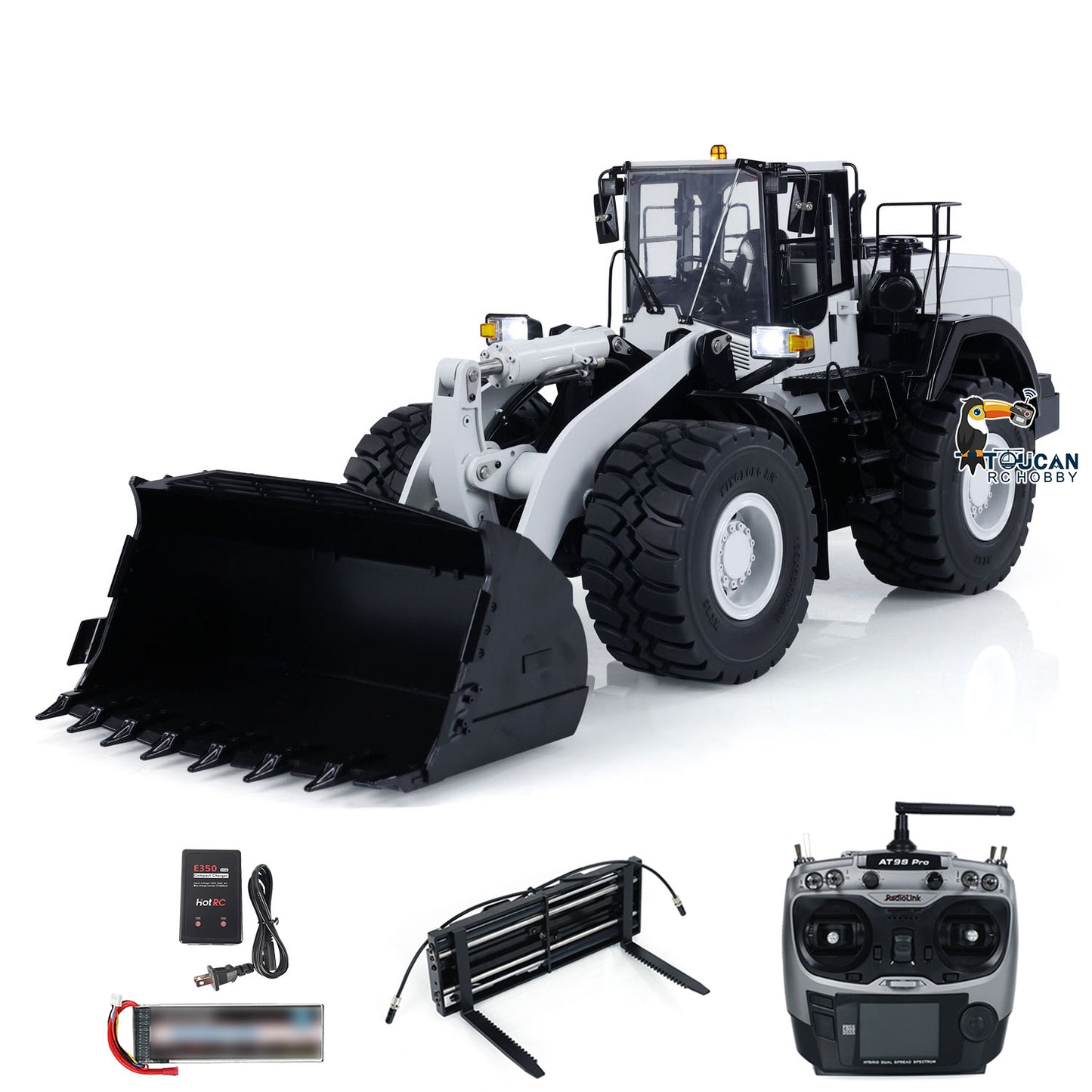 1/14 WA480 Metal RC Hydraulic Loader Remote Control Construction Vehicles Sounds PNP RTR Optional Versions ESC Servo Motor