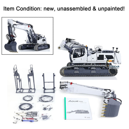 Metal LESU 1/14 RC Full Hydraulic Excavator LR960 KIT DIY Digging Arm Machinery Crawler Excavator Simulation Vehicle Model