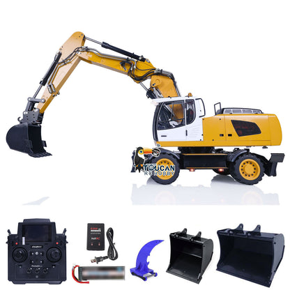 1/14 Wheeled RC Hydraulic Equipment Electric Excavator Simulation R946 PL18EV Radio Control Digger Grab Tiltable Clamshell Bucket