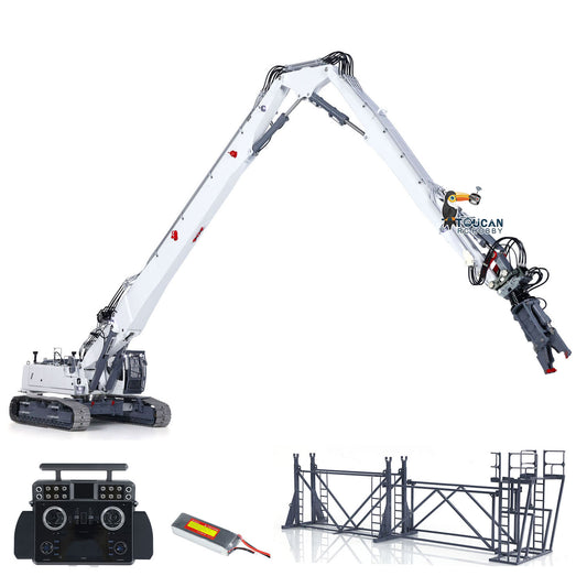 1/14 RC Full Hydraulic Demolition Excavator LESU LR960 RTR Digger Model Demolition Arm Frsky XE Radio 13CH Valve Battery GPS