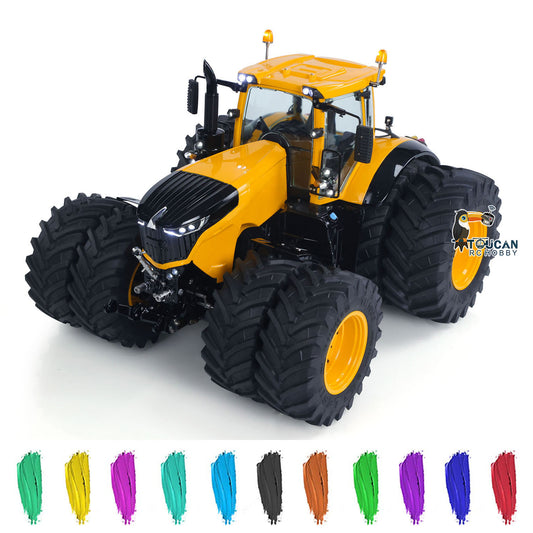 LESU AOUE 1050 4x4 Double Wheeled Farm Truck Metal 1/14 Hydraulic RC Tractor Car Light Smoking Simulation Sound Brushless Motor