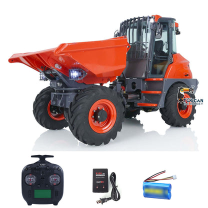 LESU 1/14 Metal Painted RC Remote Controlled Hydraulic Articulated Dumpers AOUE 6MDX Ready To Run Motor ESC Light System