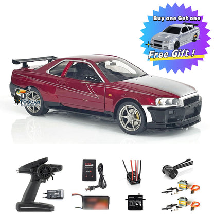 IN STOCK Capo 1/8 4x4 R34 4WD RC Roadster Racing Car Metal Radio Control Drift Vehicle RTR High Speed Top Quality Customized Painting