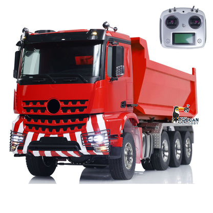 1/14 8x8 RC Hydraulic Roll On Full Dump Truck Remote Control Dumper Car Simulation Model PNP Version Light Sound System