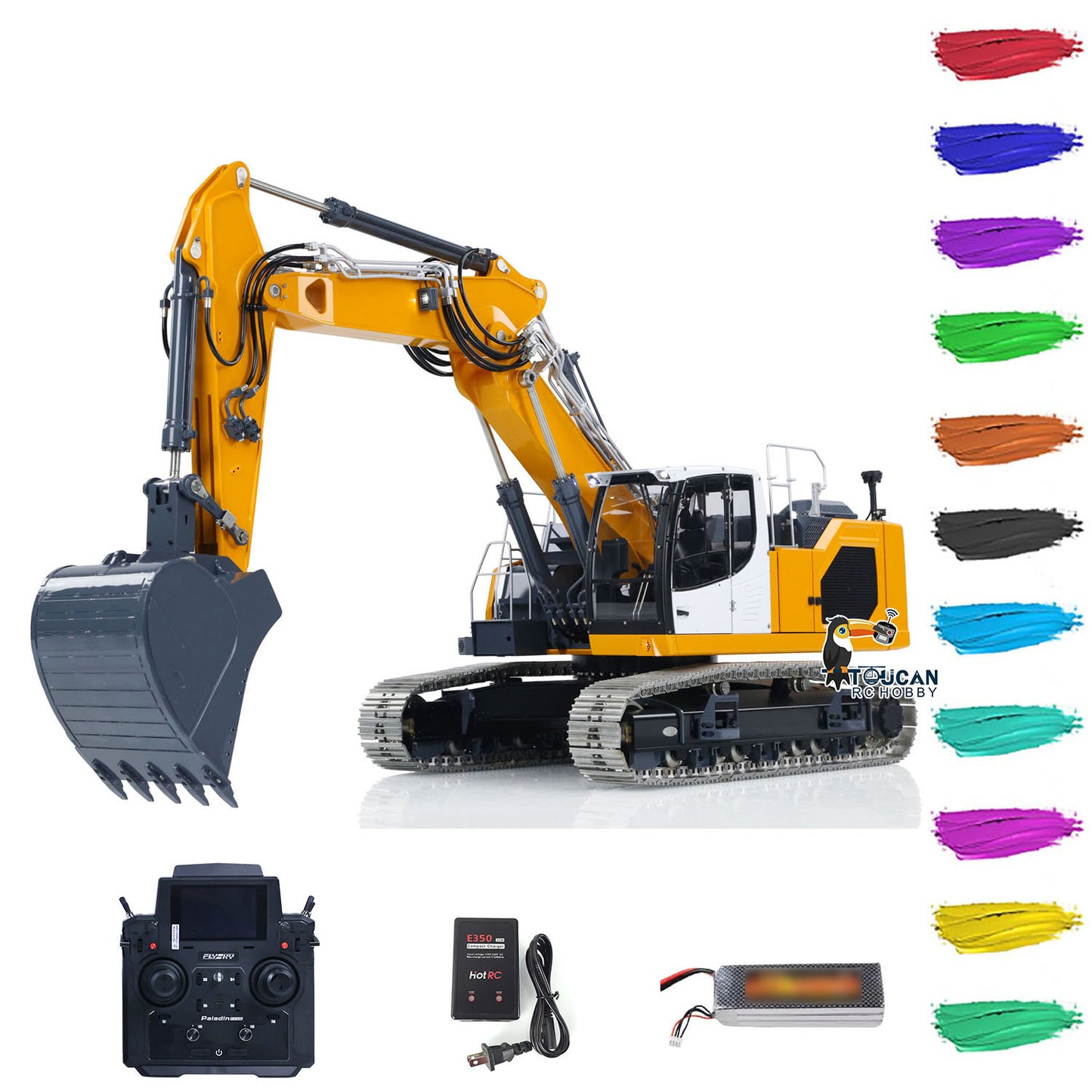 LESU 3-Section Arm Metal 1/14 Hydraulic RC Excavator LR945 Radio Control Diggers PNP/RTR Optional Versions