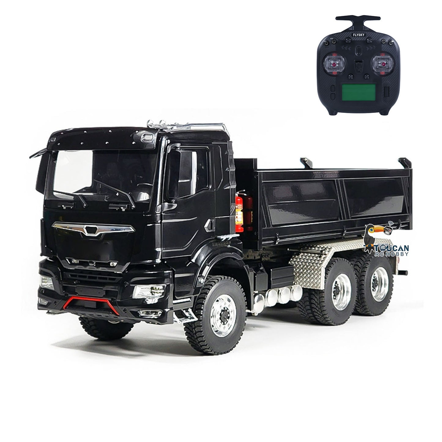 1/14 6*6 Hydraulic RC Dumper Trucks Remote Control Tipper Car With Metal Cabin Lights Sound Transmitter Setting Painted Assembled