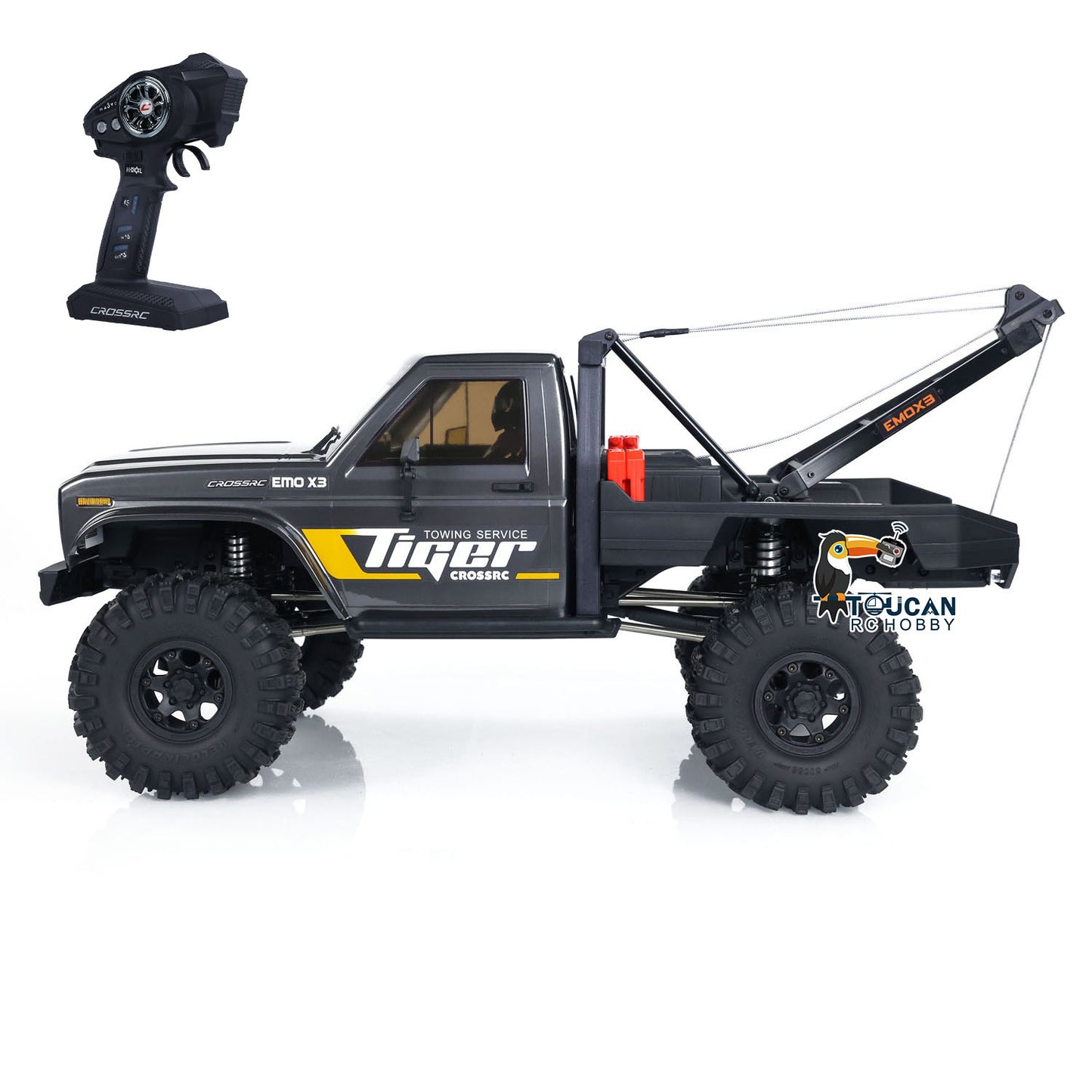 CORSSRC 1/8 4WD EMO X3 RC Towing Rescue Car 4x4 Remote Control Crawler Vehicle Hobby Model PNP Version Assembled Painted