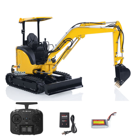 LESU 1/14 Mini RC Hydraulic Excavator PC30 Metal Radio Controlled Digger Model Frsky X14 Radio Upgrade Sound System Battery