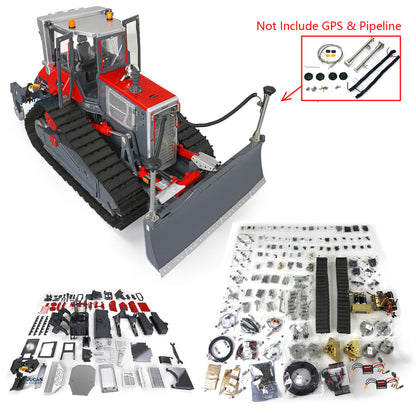 LESU 1/14 Aoue-DT60 Dozer Bulldozer RC Hydraulic KIT Model Truck Pump Lights Wheeled GPS 3V Clearance Lamp Decal Sticker