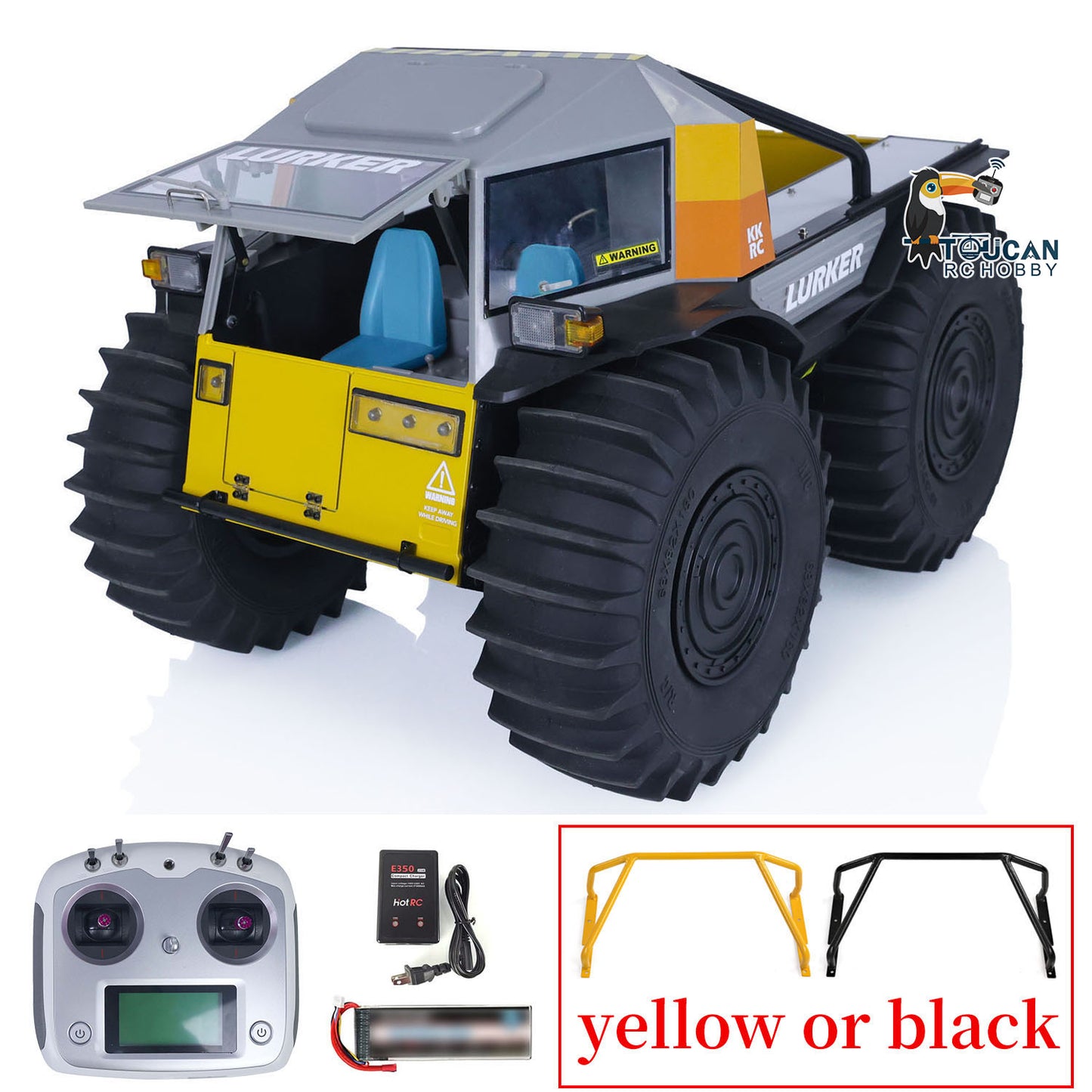 US STOCK D-E077 1/10 Scale Ready To Run Remote Controlled Off-road Vehicle All-terrain Amphibious Climbing Car Model Light System