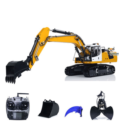 1/14 RC Hydraulic Excavator 946 Digger Clamshell Bucket Ripper Metal Booms Tracks Bucket Rotation Cabin Oil Tube Easter Sale