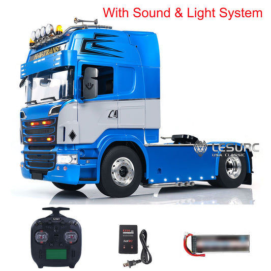 IN STOCK Customized LESU 4X4 1/14 RC Tractor Truck RTR PNP Remote Control Car Simulation Model Customized Version Sound Light System 801C