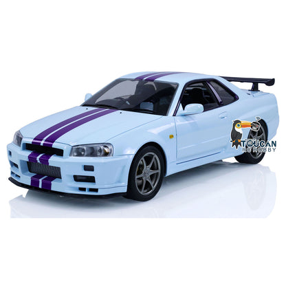 Capo 4WD 1/8 RC Racing Car R34 4x4 High Speed Metal RTR Drift Cars Sound Smoking