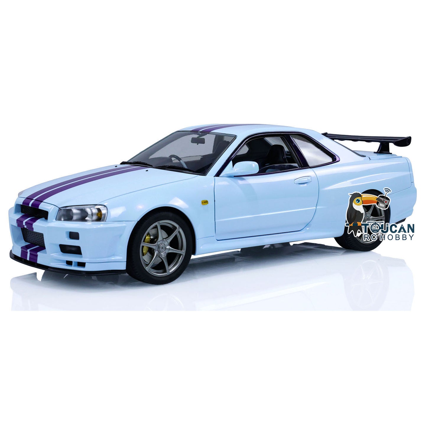 Capo 4WD 1/8 RC Racing Car R34 4x4 High Speed Metal RTR Drift Cars Sound Smoking