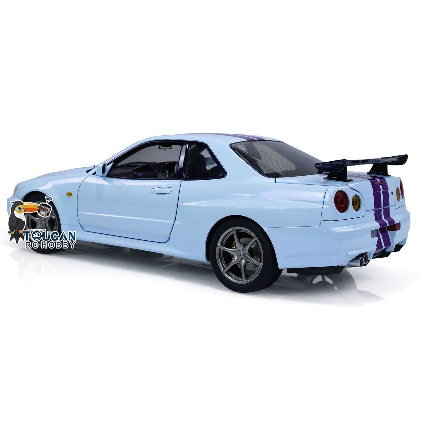 Capo 4WD 1/8 RC Racing Car R34 4x4 High Speed Metal RTR Drift Cars Sound Smoking