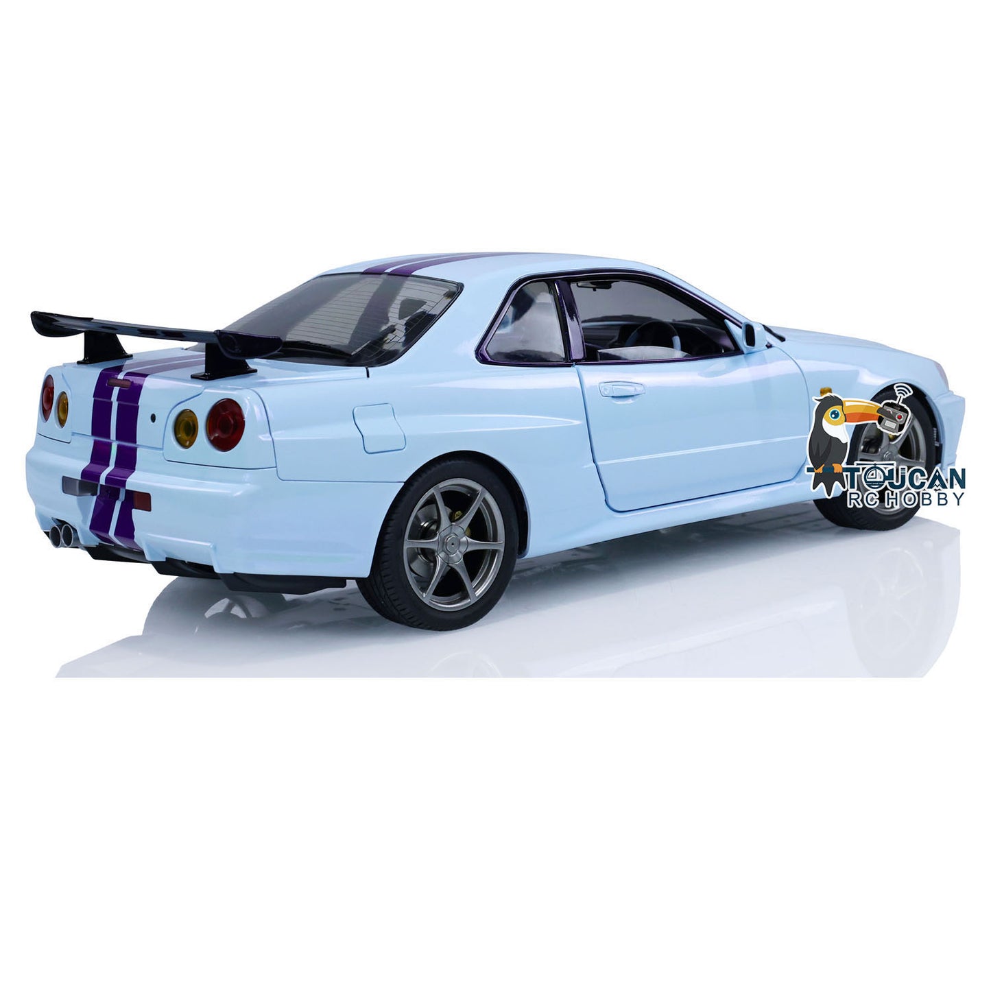 Capo 4WD 1/8 RC Racing Car R34 4x4 High Speed Metal RTR Drift Cars Sound Smoking