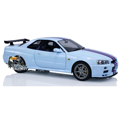 Capo 4WD 1/8 RC Racing Car R34 4x4 High Speed Metal RTR Drift Cars Sound Smoking