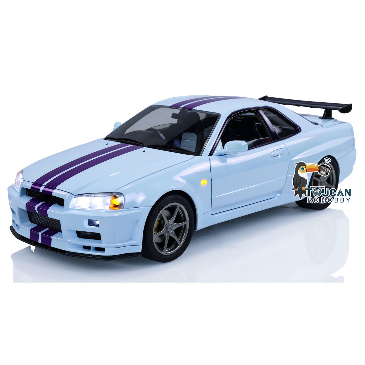 Capo 4WD 1/8 RC Racing Car R34 4x4 High Speed Metal RTR Drift Cars Sound Smoking