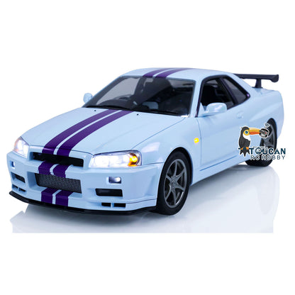 Capo 4WD 1/8 RC Racing Car R34 4x4 High Speed Metal RTR Drift Cars Sound Smoking