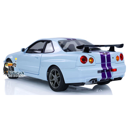 Capo 4WD 1/8 RC Racing Car R34 4x4 High Speed Metal RTR Drift Cars Sound Smoking