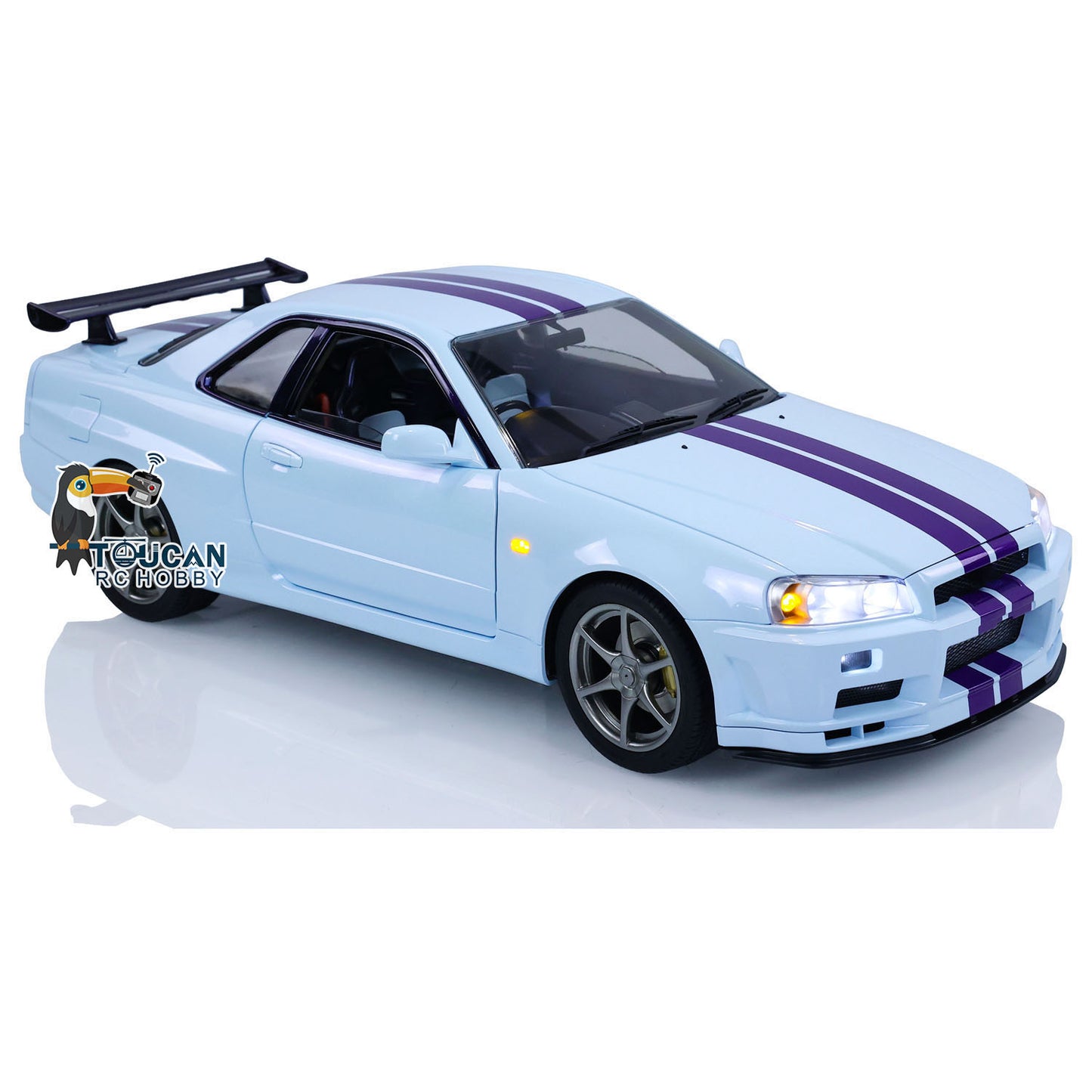 Capo 4WD 1/8 RC Racing Car R34 4x4 High Speed Metal RTR Drift Cars Sound Smoking