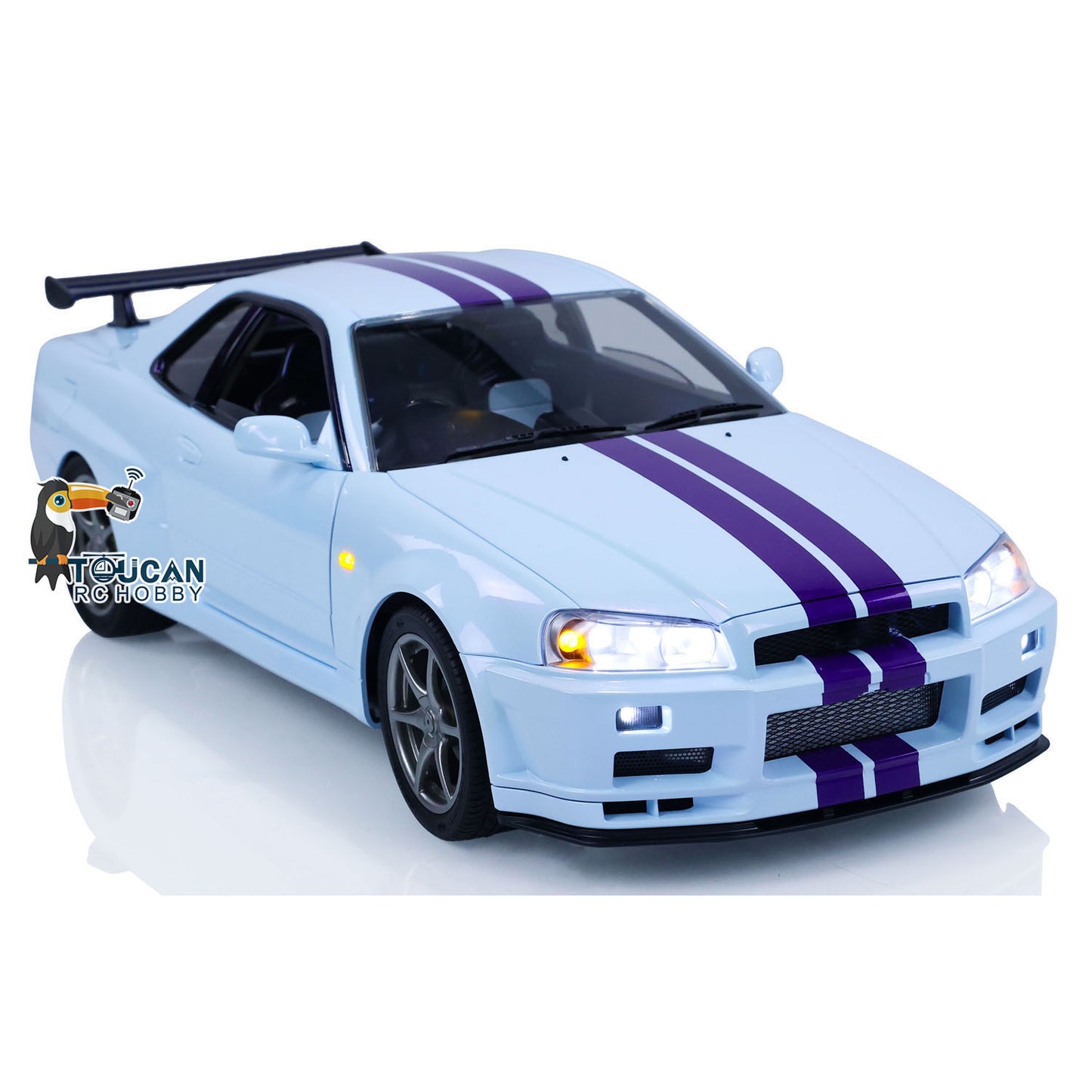 Capo 4WD 1/8 RC Racing Car R34 4x4 High Speed Metal RTR Drift Cars Sound Smoking