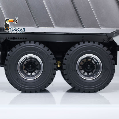 JDM 180 1/14 6x6 RC Hydraulic Dumper Truck Metal Remote Control Tipper Car Hobby Model Toy Gift for Children Adults