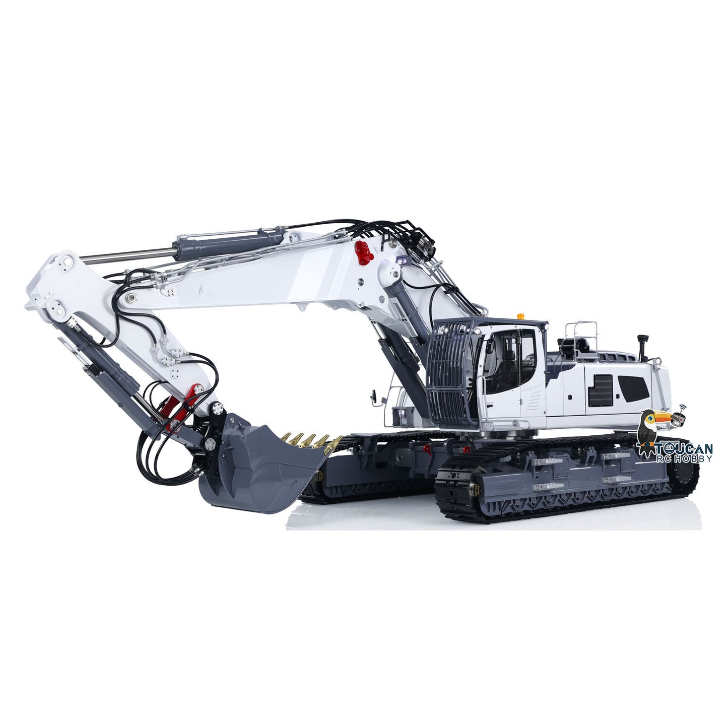 1/14 RC Full Hydraulic Excavator LESU Aoue LR960 Demolition Digging Arm Pump Lights Two Arms Digger 13CH Valve Car Model PNP