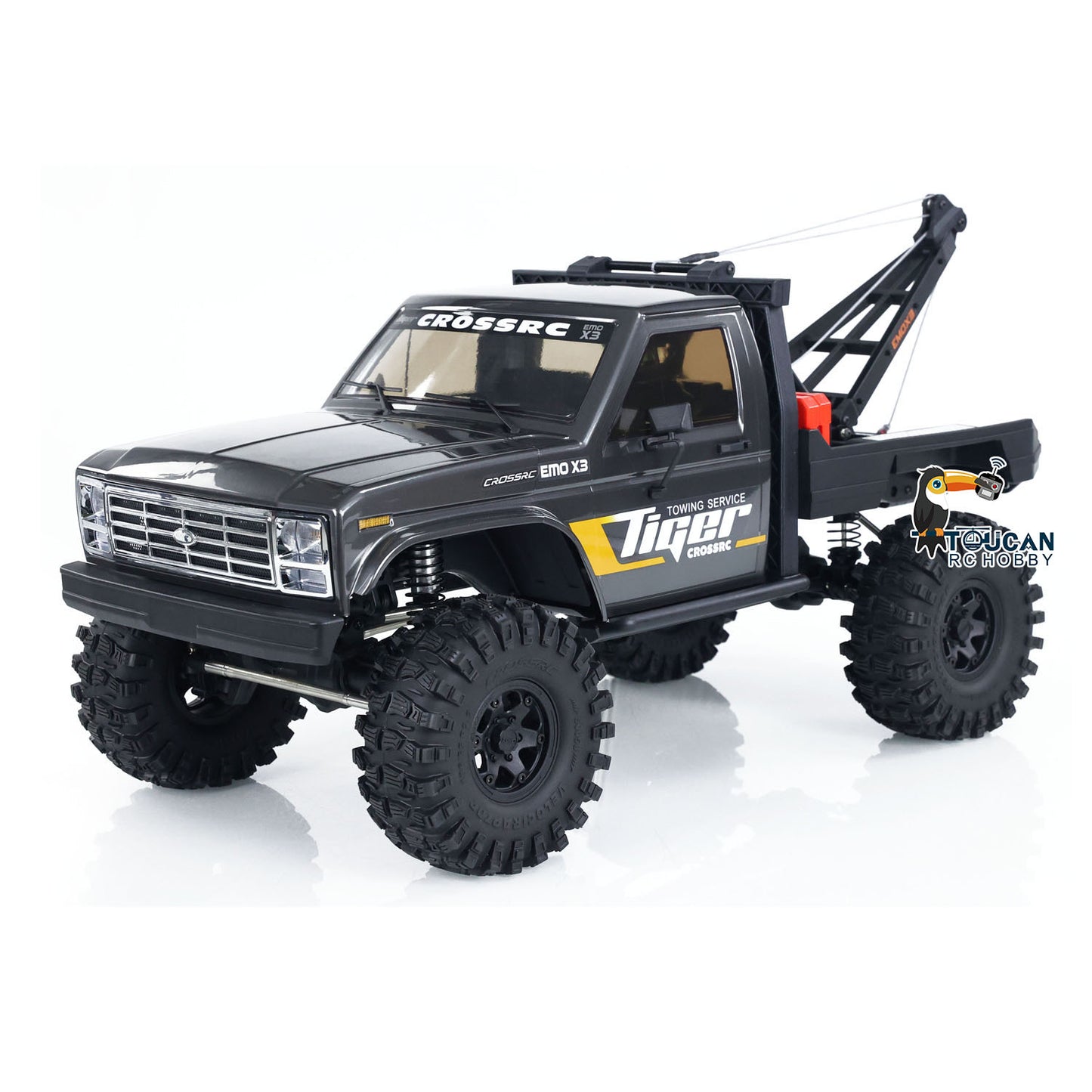 CORSSRC 1/8 4WD EMO X3 RC Towing Rescue Car 4x4 Remote Control Crawler Vehicle Hobby Model PNP Version Assembled Painted