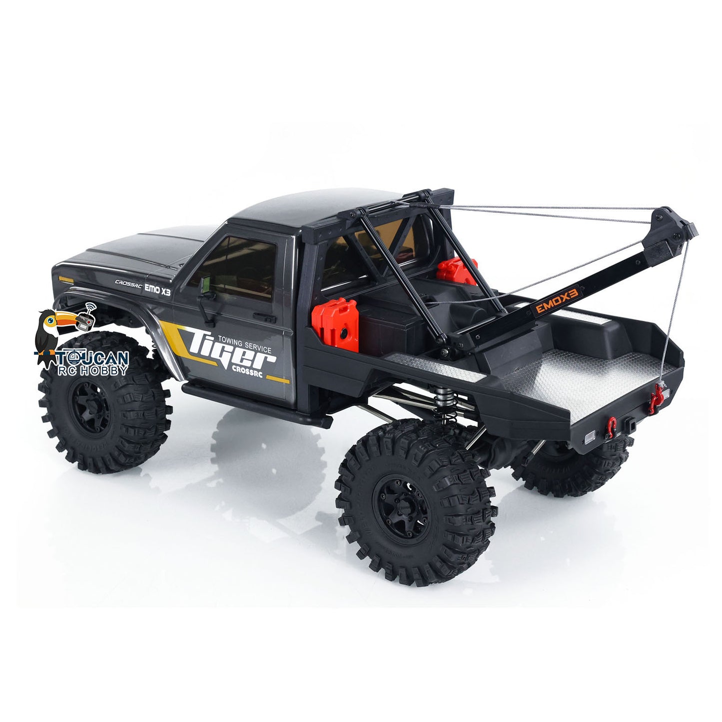 CORSSRC 1/8 4WD EMO X3 RC Towing Rescue Car 4x4 Remote Control Crawler Vehicle Hobby Model PNP Version Assembled Painted