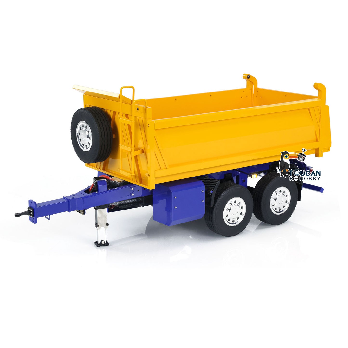 LESU Metal 1/14 2-Axle RC Hydraulic Trailers Electric Self-dumping Full Trailer