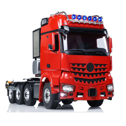 IN STOCK Customized LESU 1/14 8x8 RC Tractor Truck W/ Metal Equipment Rack Sound Light System Front Hook for 3363 1851 Radio Control Emulated Cars