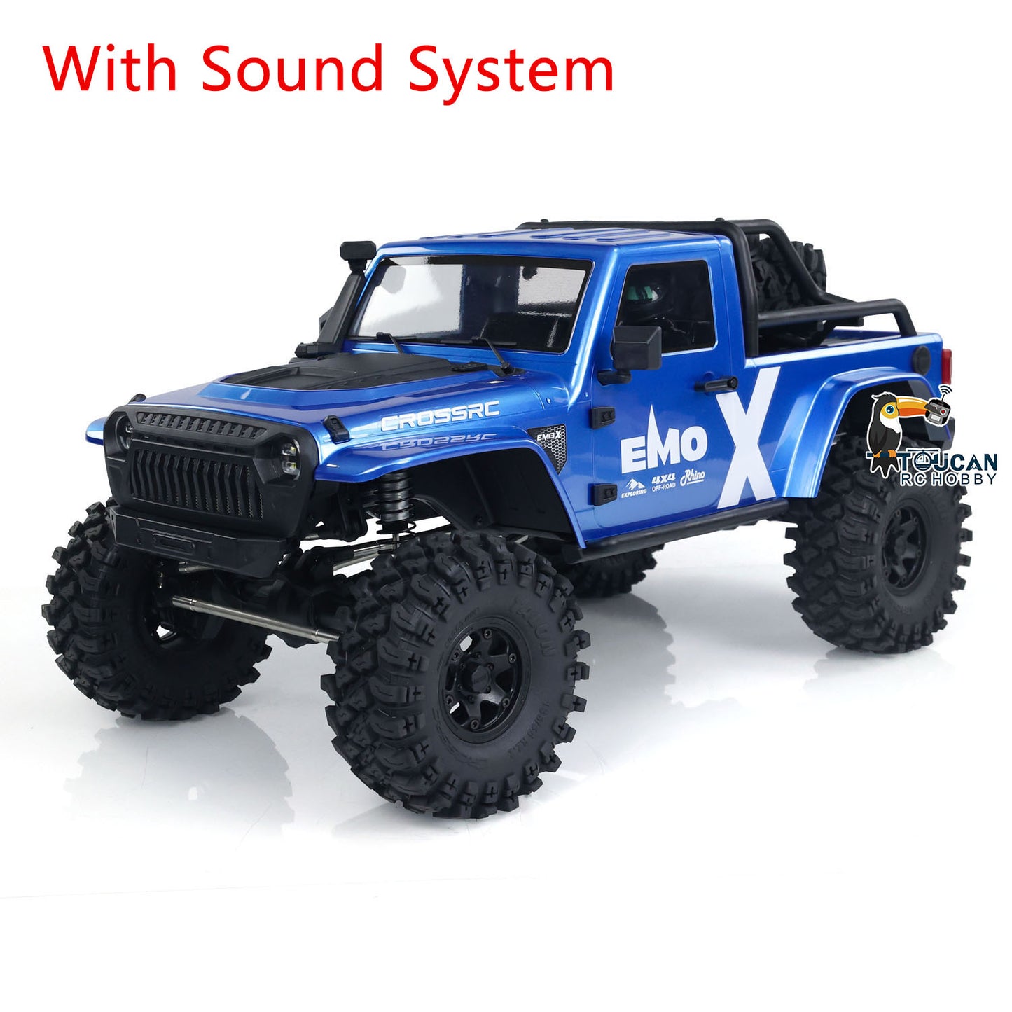 1/8 CROSS RC EMOX Off-road Vehicle Light Sounds Radio Control Crawler 2Speed Assembled Emulated Car Hobby Models 4WD