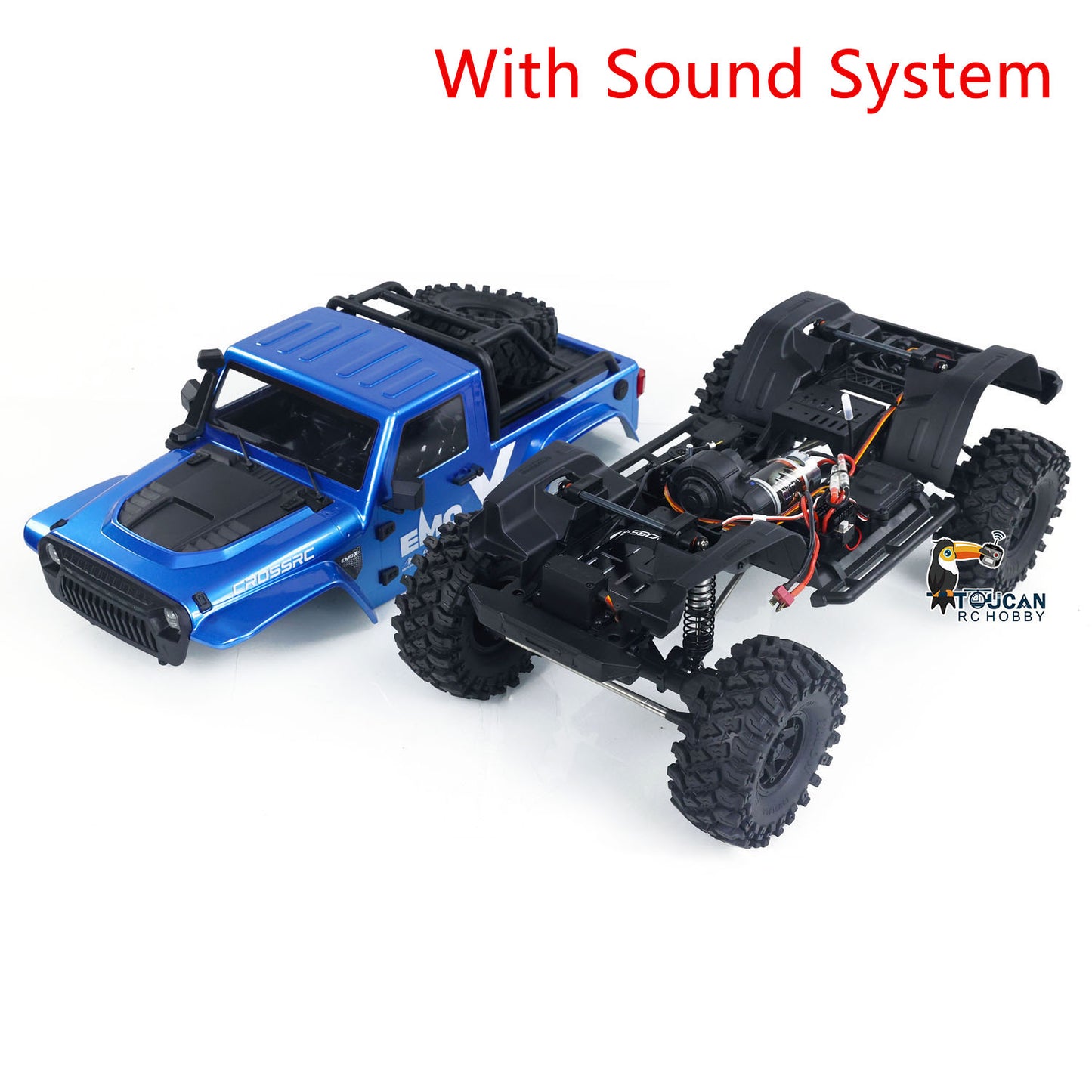 1/8 CROSS RC EMOX Off-road Vehicle Light Sounds Radio Control Crawler 2Speed Assembled Emulated Car Hobby Models 4WD