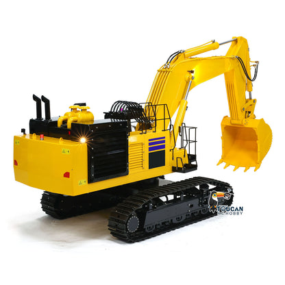 1/8 Scale PC1250 RC Hydraulic Excavator Metal Heavy Duty Construction Vehicle  Assembled and Painted Light System