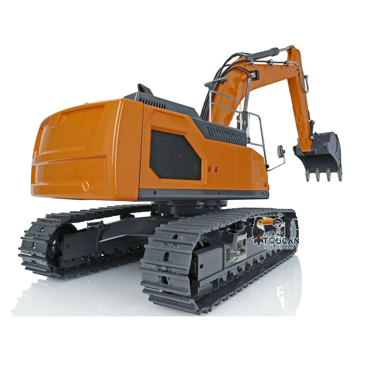 RC Hydraulic Shovel 1/14 Scale Radio Control Excavator 945 Painted Assembled Two Buckets Lights Radio System Truck