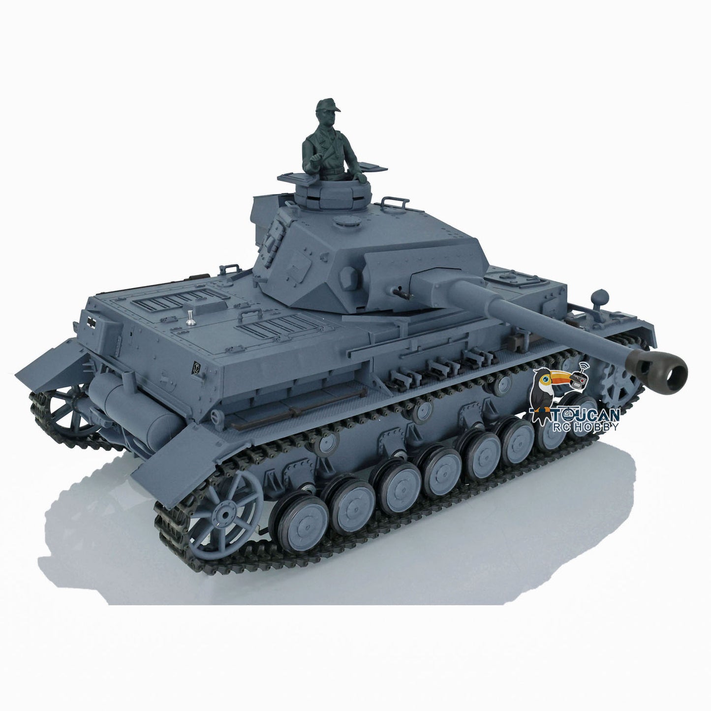 Henglong 1/16 7.0 Radio Control Tank 3859 RC Plastic German Panzer IV F2 w/ Steel Gearbox 360Degrees Rotating Turret FPV Engine Sound