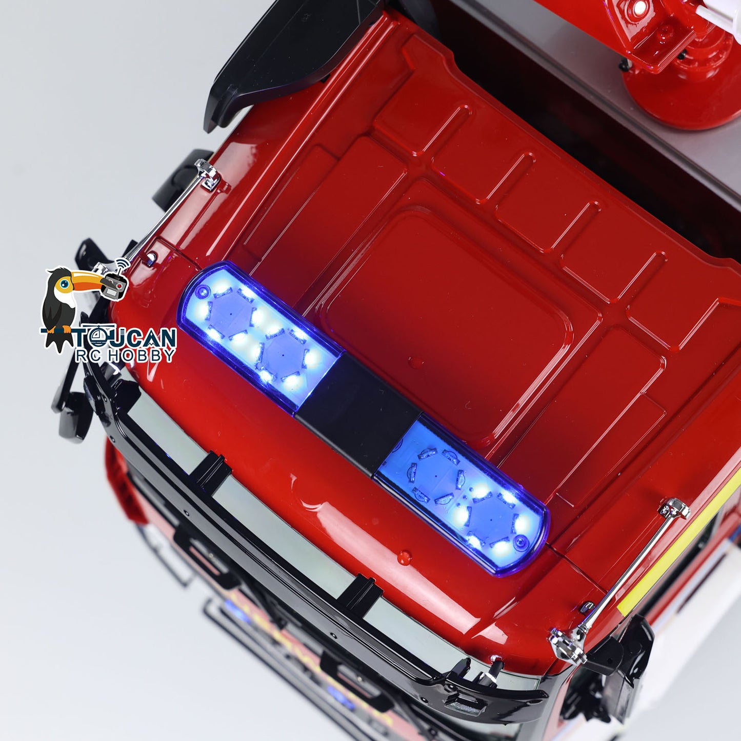 1/14 RC Fire Fighting Truck 6x6 Metal Chassis Remote Control Fire RTR Car Model Assembled and Painted 2-speed Transmission