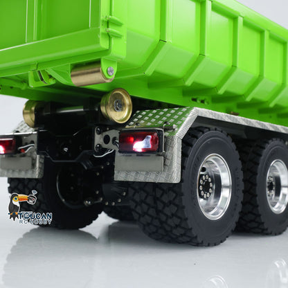 LESU 1/14 RC 8x8 Hydraulic Dump Truckfor TGS Roll On/Off Tipper Painted Construction Truck Sound Light System Servo Motor ESC Car Model