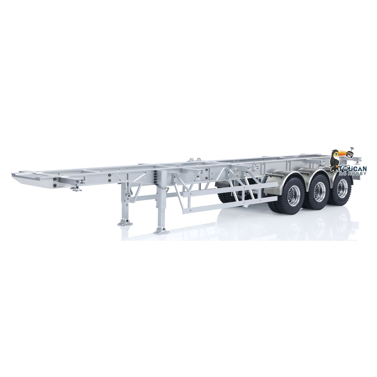 Metal Frame Trailer 3 Axles Trailers for 1/14 RC Tractor Radio Controlled Truck 40 Feet Container Assembled Models